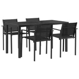 Outdoor Furniture Set 5 pcs Black and Anthracite Textilene 3422880