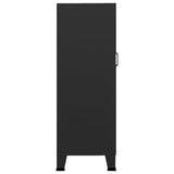 Storage Chest Black Metal 70 x 40 x 115 cm Industrial 339621