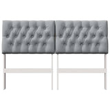 Upholstered Headboard Light Grey 135 cm Solid Pine Wood 879348