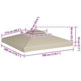Gazebo Cover Canopy Replacement 310 g / m Green 3 x 3 m 40876