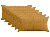 Cushion Cover 6 pcs ALMELO Yellow 50 x 70 cm Corduroy 915028