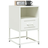 ZNTS Bedside Cabinet White 36x39x60.5 cm Steel 846564