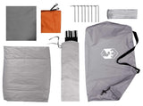 Camping Tent Grey and Orange 2-Person Polyester and Steel 42028644