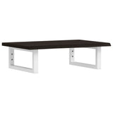 Basin Shelf Wall Mounted Steel and Solid Wood Oak 3302580