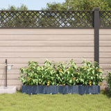 Garden Planter 4 pcs Grey 160 x 40 x 22 cm Plastic 42002867