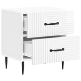 Bedside Cabinet High Gloss White 43 x 34.5 x 47.5 cm 894763