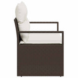 Garden Sofa Brown 120 x 62 x 69cm Poly Rattan 42006753