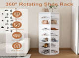 Rotating Shoe Rack Tower, 7-Tier Spinning Storage Rack, Free Standing 360&deg Revolving Shoe W1196P512181