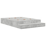 Storage Bed Frame with Door Concrete Grey 236.5 x 150 x 31.5 cm 3335648