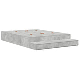 Storage Bed Frame with Door Concrete Grey 236.5 x 150 x 31.5 cm 3335648