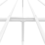 Metal Bed Frame without Mattress with Headboard White 140x190cm 350931