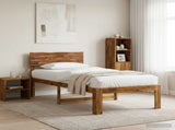Single Bed Frame with Headboard ROSTOCK Natural 90 x 200 cm 903372