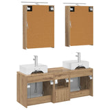 Bathroom Cabinet Set 5 pcs Artisan Oak Engineered Wood 3406398