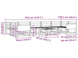 Outdoor Sofa Set 8 pcs Natural Solid Acacia Wood 3385075