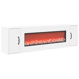 Electric Fireplace White 155 x 30 x 44 cm Engineered wood 8021015