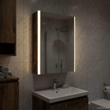 Bathroom Mirror Cabinet Smoked Oak 33 x 11.5 x 50 cm 889219
