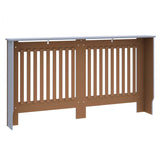Radiator Cover 2 pcs Grey 152 x 19 x 81.5cm Engineered Wood 3403231