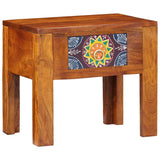 Side Table with Drawer with Storage Brown 40 x 30 x 36 cm 4016511