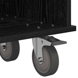 TV Stand Black Oak 100 x 35 x 35 cm Engineered Wood 891033