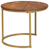Nesting Coffee Tables 3 pcs Solid Mango Wood and Steel 4104641