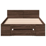 Bed Frame with Drawer without Mattress Brown Oak 90x200 cm 3280803