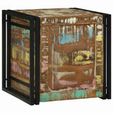 Storage Box Brown and Black 50 x 50 x 50 cm Solid Reclaim Wood 4016743
