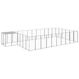 Dog Kennel Silver 19.36 m Steel 3082222