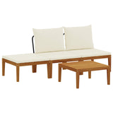 4 pcs Solid Acacia Wood & Rope Natural 3407788