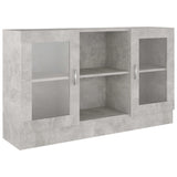Vitrine Cabinet Concrete Grey 120x30.5x70 cm Engineered Wood 802790