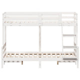 Bunk Bed without Mattress 80x200/120x200 cm White Solid Wood 3207178