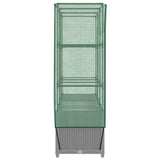 Raised Bed with Greenhouse Cover Rattan Look 120x40x138 cm 4015857
