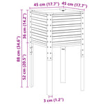 ZNTS Garden Planter Green 45x45x88 cm Steel 4008963