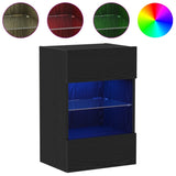 ZNTS LED TV Cabinet Black Oak 40x30x60,5cm cm Engineered Wood 863096