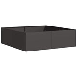 Planter Black 100x100x30 cm Steel 860808