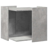 Cat Litter Box Enclosure Concrete Grey 53x53x51 cm Engineered Wood 857754