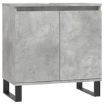 ZNTS 3 Piece Bathroom Cabinet Set Concrete Grey Engineered Wood 3187801
