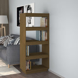 Book Cabinet/Room Divider Honey Brown 60x35x135 cm Solid Pinewood 810872