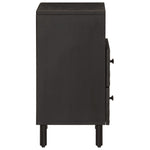 ZNTS Bedside Cabinet Black 50x33x60 cm Solid Wood Mango 356829