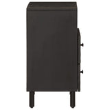 ZNTS Bedside Cabinet Black 50x33x60 cm Solid Wood Mango 356829