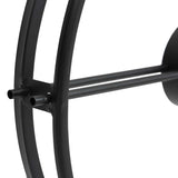 Wall Clock Black Iron 52 cm Decorative Inlays Wall Clock 325171