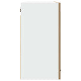Hanging Glass Cabinet Lyon Artisan Oak 80x31x60 cm Engineered Wood 856120