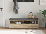 Hall Bench with Cushion with Drawer Sonoma Oak 100 x 38 x 46 cm 891466