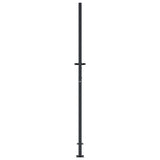 Garden Gate Anthracite 100x200 cm Steel Bamboo Design 153183