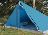 Backpacking Tent Blue 4-Person 185T Polyester with PU Coating 42018560