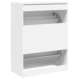 Shoe Cabinet with 2 Flip-Drawers White 80x42x108 cm 3214399