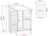 Garden Shed with Roof Natural 59 x 56 x 113.5 cm Solid Fir Wood 42033452