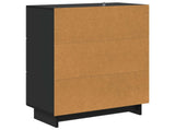 Drawer Cabinet Black 66 x 34.5 x 90 cm Engineered Wood 893916