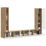 TV Cabinet Set 8 pcs Artisan Oak Engineered Wood 3409140