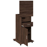 Lectern with Wheels & Drawer Brown Oak 55x55x107 cm Engineered Wood 848030
