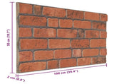 Wall Panels 10 pcs 100 x 50 cm Terracotta EPS Foam 42046091